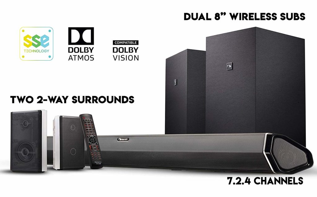 Nakamichi Shockwafe Elite 7.2.4Ch 800W Soundbar System with Dolby Atmos Nakamichi Shockwafe Elite 7.2.4Ch 800W Soundbar System with Dolby Atmos