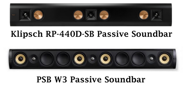 Both of these two passive soundbars are three-channel soundbars